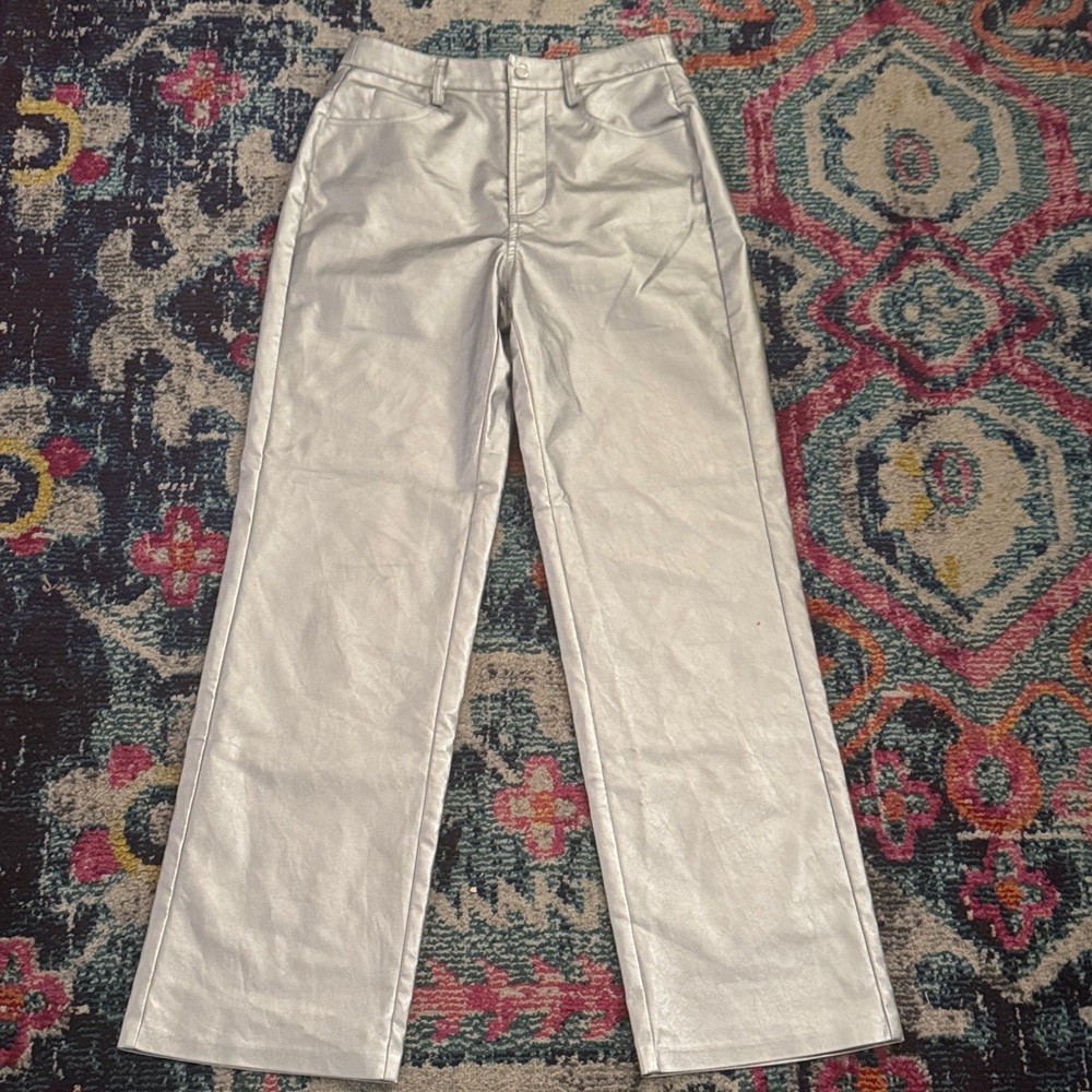 Wayf Metallic Silver Pants